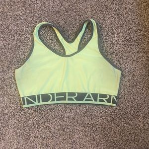 Neon green Under Armour Sports Bra